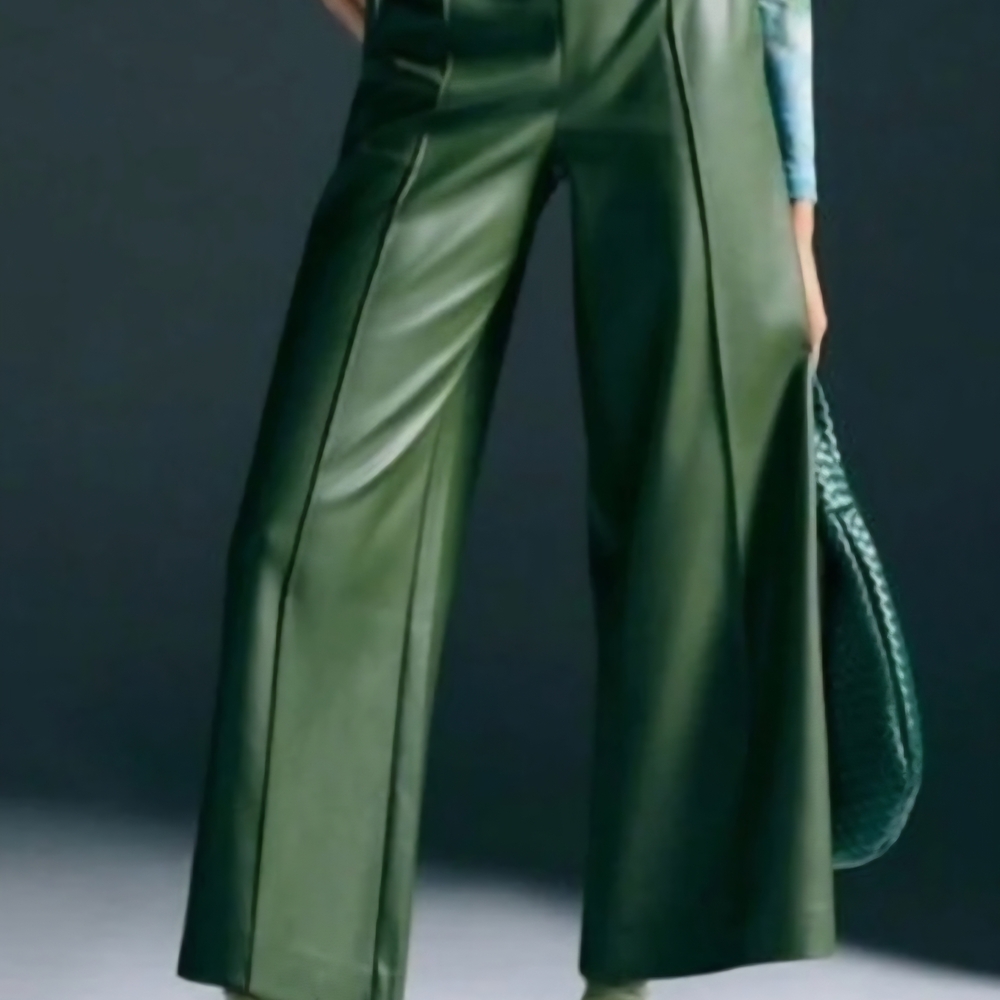 Anthropologie, Maeve, Size 0 Forest Green Wide-Leg Pants